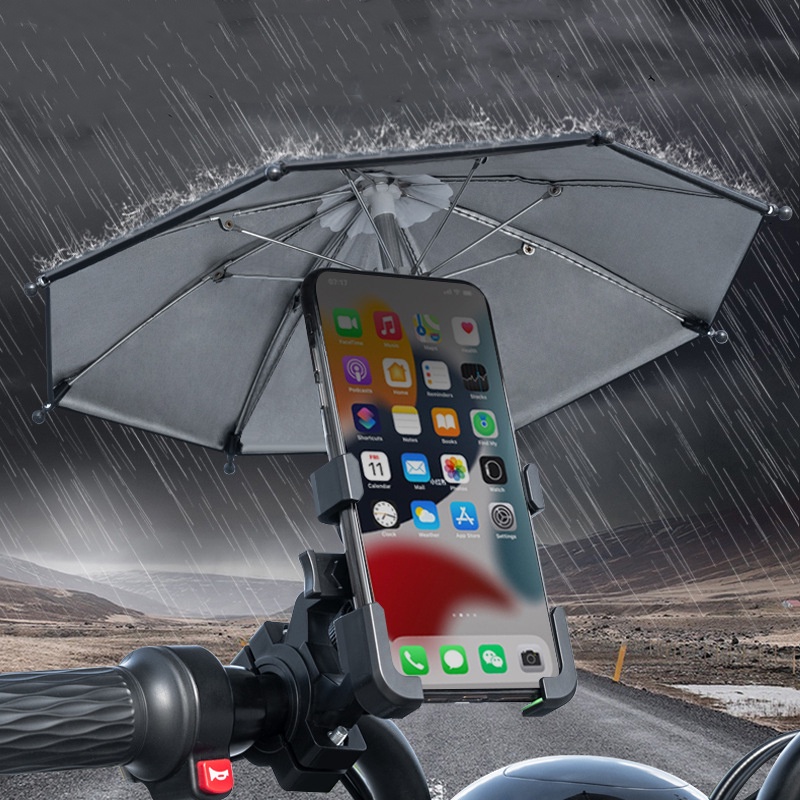 กีวีน่ารัก-ร่มบังแดดโทรศัพท์มือถือ-ร่มเล็กติดมอเตอร์ไซค์-ร่มจิ๋วกันแดดกันฝน
