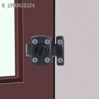 B_Uranus324 สลักกลอนประตู หน้าต่าง โลหะผสมสังกะสี แบบหนา เพื่อความปลอดภัย สีดํา
