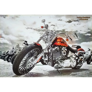 โปสเตอร์ รูปถ่าย รถมอเตอร์ไซค์ ชอปเปอร์ Harley Davidson POSTER 23”x34” นิ้ว American Motorcycle Manufacturer V3