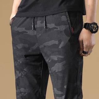 M-5XL กางเกง Mens Camouflage Casual Pants Men Fashion Japanese Drawstring Sports Long Pants