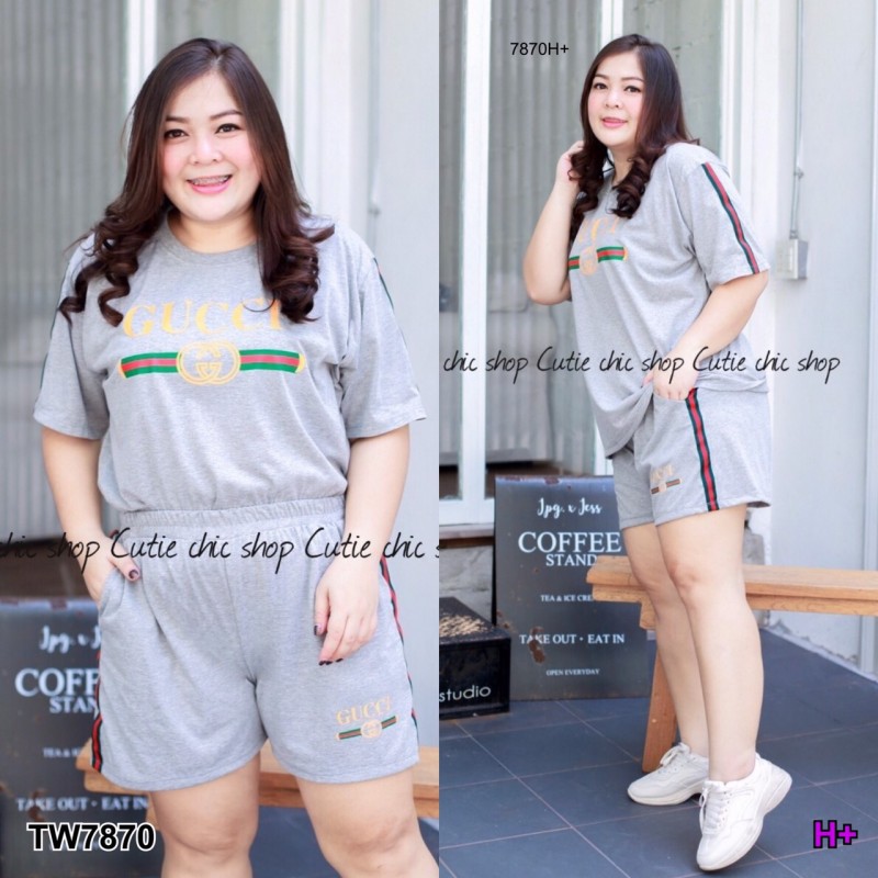 set-bigsize-เสื้อแขนสั้น-กางเกงขาสั้น-kp7870