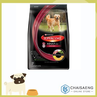 Purina Supercoat Dog Food For Adult with Beef Flavour เพียวริน่า ซุปโปอร์โค้ท อาหารสุนัขโต รสเนื้อ 450กรัม