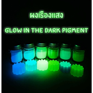 สีเรืองแสง ผงเรืองแสง Glow in the dark powder ⭐️ ผงพรายน้ำ✨สำหรับผสมเรซิ่น epoxy น้ำยาทาเล็บ แลคเกอร์ งานDIY