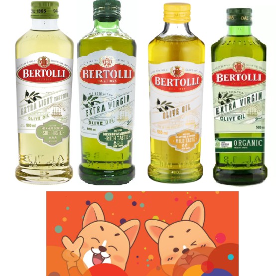 ภาพหน้าปกสินค้าน้ำมันมะกอก 4 สูตรขนาด250และ500 ML Bertolli , Extra virgin , Extra Light , Classico และ เบอร์ทอลลี่ Extra virgin organic