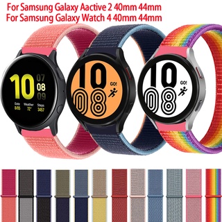 ภาพหน้าปกสินค้าสายนาฬิกา samsung galaxy watch 4 40mm 44mm สายนาฬิกาข้อมือไนล่อน สําหรับ Galaxy Watch 4 Active 2 40 มม 44 มม ที่เกี่ยวข้อง