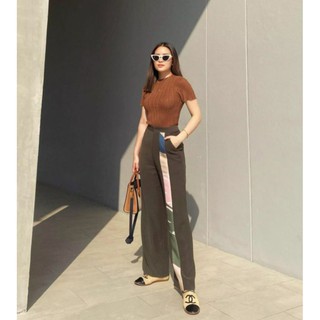 SALISA high waist pant - P01 Army Green เเท้100% เหมือนใหม่ ไม่มีตำหนิ