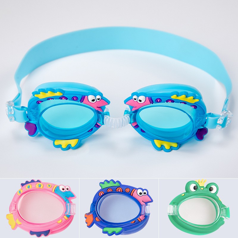 ภาพหน้าปกสินค้าแว่นตาว่ายน้ำสำหรับเด็ก แว่นตาว่ายน้ำเด็กลายสัตว์น่ารักๆ สีสันสดใส จากร้าน lucky_team บน Shopee