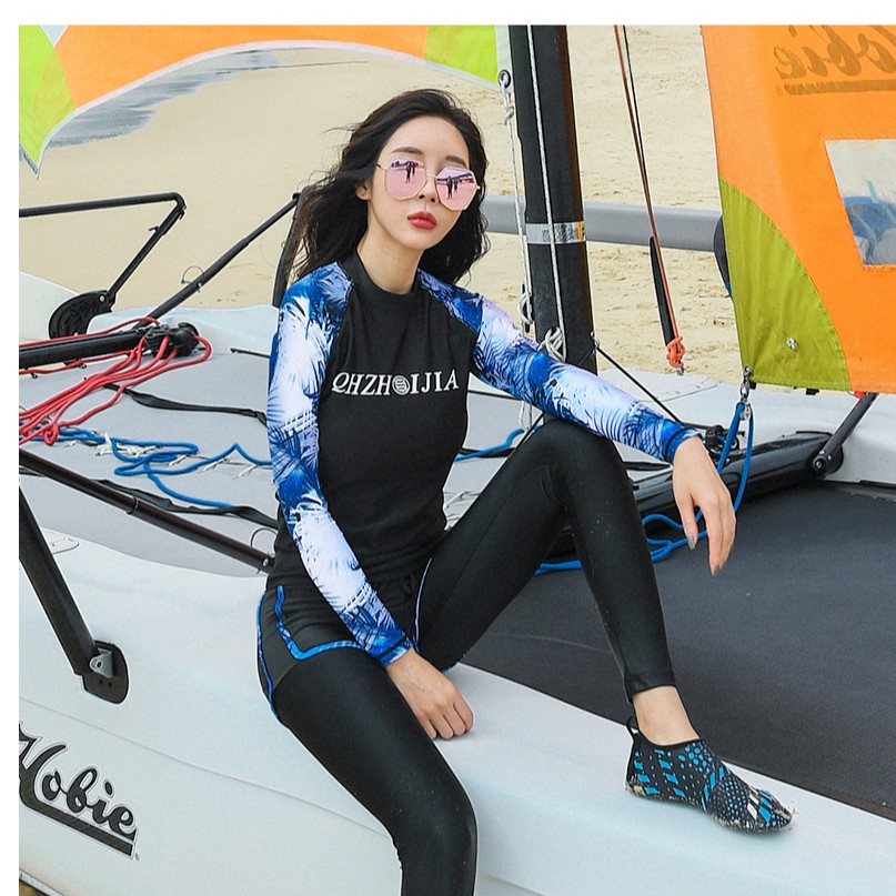 fashion-ชุดว่ายน้ำผู้หญิงเซ็ต-4-ชิ้น-ชุดว่ายน้ำผู้ชาย-ชุดเซต-3-ชิ้น-รุ่น-1983