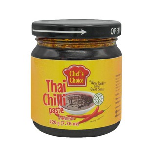 Thai Chilli Paste Chefs Choice : น้ำพริกเผา ขนาด 220กรัม สำหรับผู้ทานมังสวิรัติ Vegan