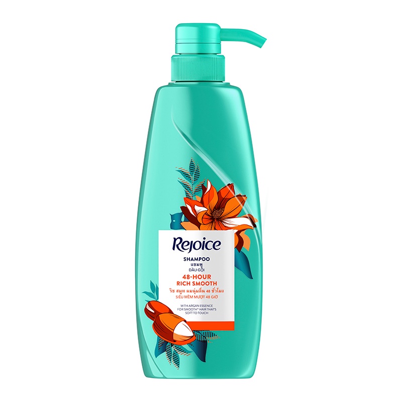 รีจอยส์-ริช-ซอฟท์-สมูท-แชมพู-450-มล-ผลิตภัณฑ์ดูแลเส้นผม-rejoice-rich-soft-smooth-shampoo-450-ml
