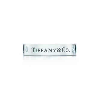 สินค้า Tiff Every & Co. แหวนแพลตตินัม ประดับเพชร ทรงกลม กว้าง 4 มม. ไม่มีกล่อง