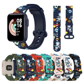 สินค้า สายนาฬิกาข้อมือซิลิโคน ลายนักบินอวกาศน่ารัก สําหรับ Xiaomi Mi watch Lite Redmi watch 3