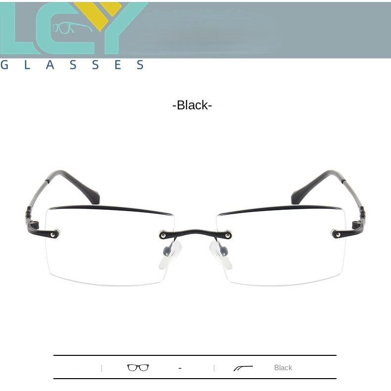 ภาพสินค้าLcyy ใหม่ แว่นตา ทรงสี่เหลี่ยม ไร้กรอบ ป้องกันแสงสีฟ้า สําหรับผู้ชาย -0-5.0 (พร้อมส่ง) 779 จากร้าน yangyang888.th บน Shopee ภาพที่ 3