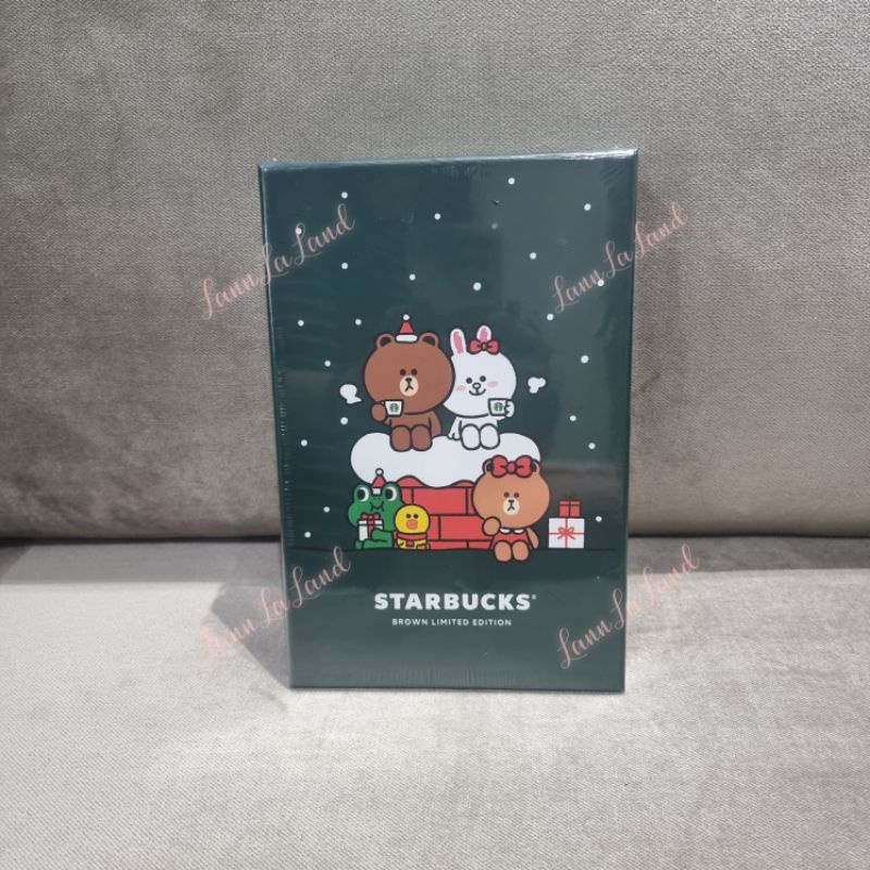 👍Valued Set👍Starbucks x Line Friends Notebook + Brown Pen ปากกา หมีบรา ...