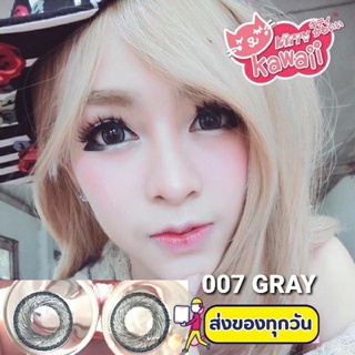 💖 Kitty kawaii 007 ( Hanabi ) brown gray black -00 ถึง -1000 Contactlens บิ๊กอาย คอนแทคเลนส์ ราคาถูก