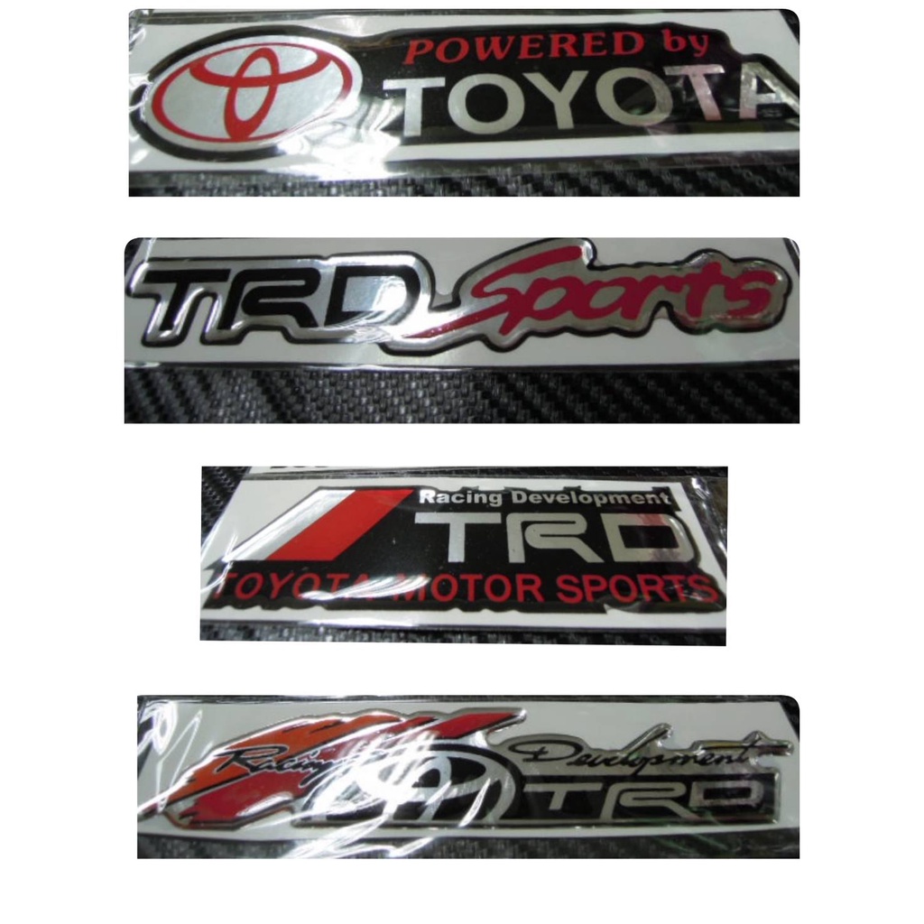 สติ๊กเกอร์เทเรซิ่นนูนอย่างดี TOYOTA TRD SPORTS HILUX VIGO sport ติดรถ ...