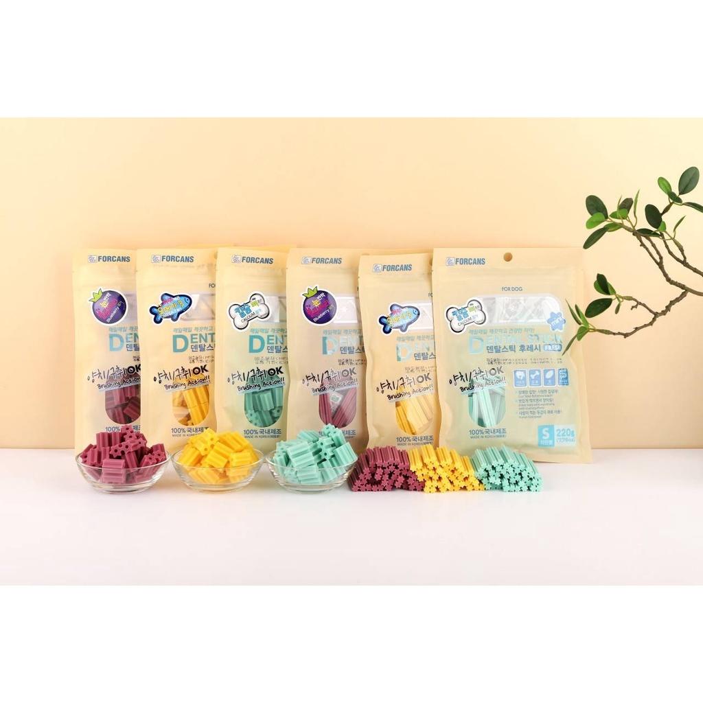 forcans-dental-stick-ขนมขัดฟันสุนัข-จากประเทศเกาหลี-กลิ่นหอมชีท-เสริมแคลเซียม-ฟันแข็งแรง