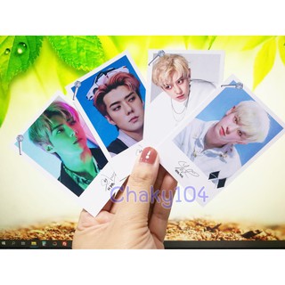 พร้อมส่ง!  โพลารอยด์พร้อมลายเซ็นต์  EXO   4 ใบ *มีเก็บเงินปลายทาง* (EXO OBSESSION)