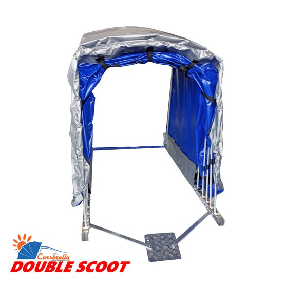 เต็นท์จอดรถสำเร็จรูป-carsbrella-รุ่น-double-scoot-สำหรับจอดรถมอเตอร์ไซค์