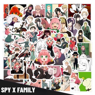 50 ชิ้น SPY x FAMILY  สปาย เอ็ก แฟมิลี่ | สติกเกอร์ มีกาวในตัว สําหรับตกแต่งผนัง โน้ตบุ๊ก แล็ปท็อป