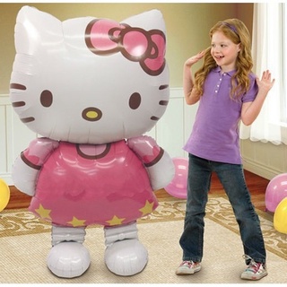 ลูกโป่งฟอยล์ ลาย Hello Kitty ขนาดใหญ่ 116X65 ซม. สําหรับตกแต่งปาร์ตี้วันเกิด งานแต่งงาน 1 ชิ้น