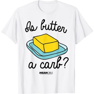 เสื้อยืด พิมพ์ลายกราฟิก Mean Is Butter A Carb Script แฟชั่นฤดูร้อน สําหรับผู้ชาย