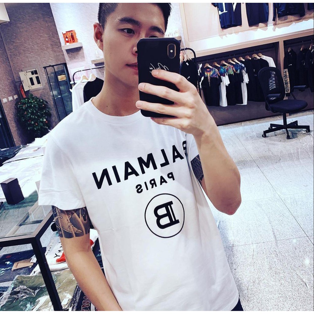 เสื้อยืดพรีเมี่ยม-นําเข้าจากฮ่องกง-balma1n-paris-mirror-supplier-oversize