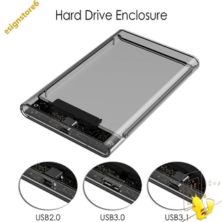 สินค้า DS 2.5 \'\' เคส hdd โปร่งใส sata 2.0 / 3.0 / 3.1 ไปยัง usb 3.0 กล่องใส่ฮาร์ดดิสก์ภายนอก ssd