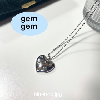 gem gem necklace 💍✨ gold สร้อยคอจี้รูปหัวใจกำลังมาแรง ใส่กับชุดแท้ๆ มินิมอลก้เก๋ไปอีกแบบ - Bluebox.jpg