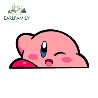 Earlfamily สติกเกอร์ ลายกราฟฟิตี้ Kirby Peeker กันน้ํา 13 ซม. x 6.4 ซม. สําหรับตกแต่งแล็ปท็อป เซิร์ฟบอร์ด