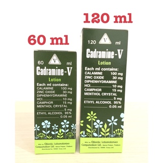 สินค้า Cadramine V Lotion คาดรามาย วี โลชั่น คาลาไมน์ โลชั่น Calamine Lotion 60 ml และ 120 ml สินค้าพร้อมส่ง