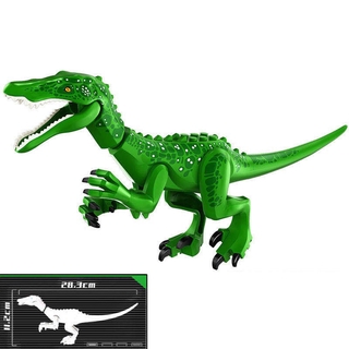 ของเล่นบล็อกตัวต่อ รูปไดโนเสาร์ Baryonyx Jurassic World ขนาดใหญ่ 24-28 ซม. สีเขียว