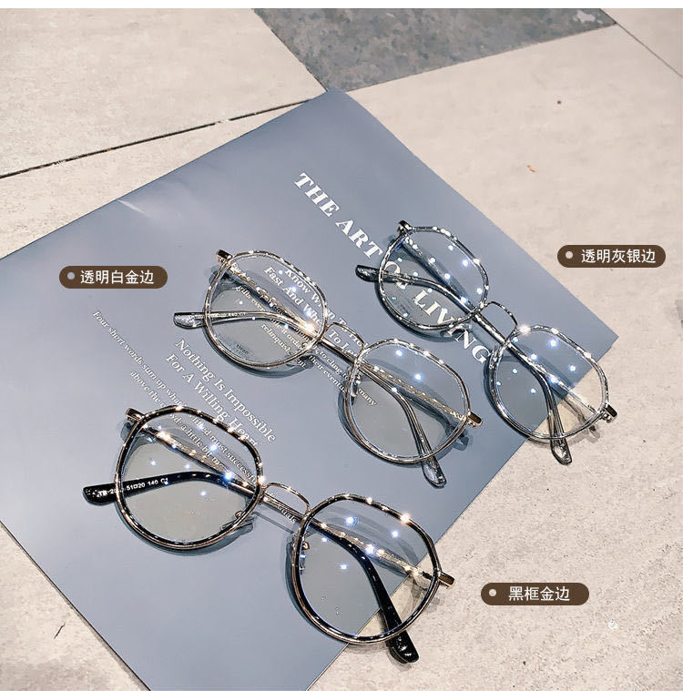 ภาพสินค้าใหม่ กรอบแว่นตาโลหะ หลายเหลี่ยม ป้องกันแสงสีฟ้า สไตล์เกาหลี สําหรับนักเรียน จากร้าน kaiwenlove789.th บน Shopee ภาพที่ 7
