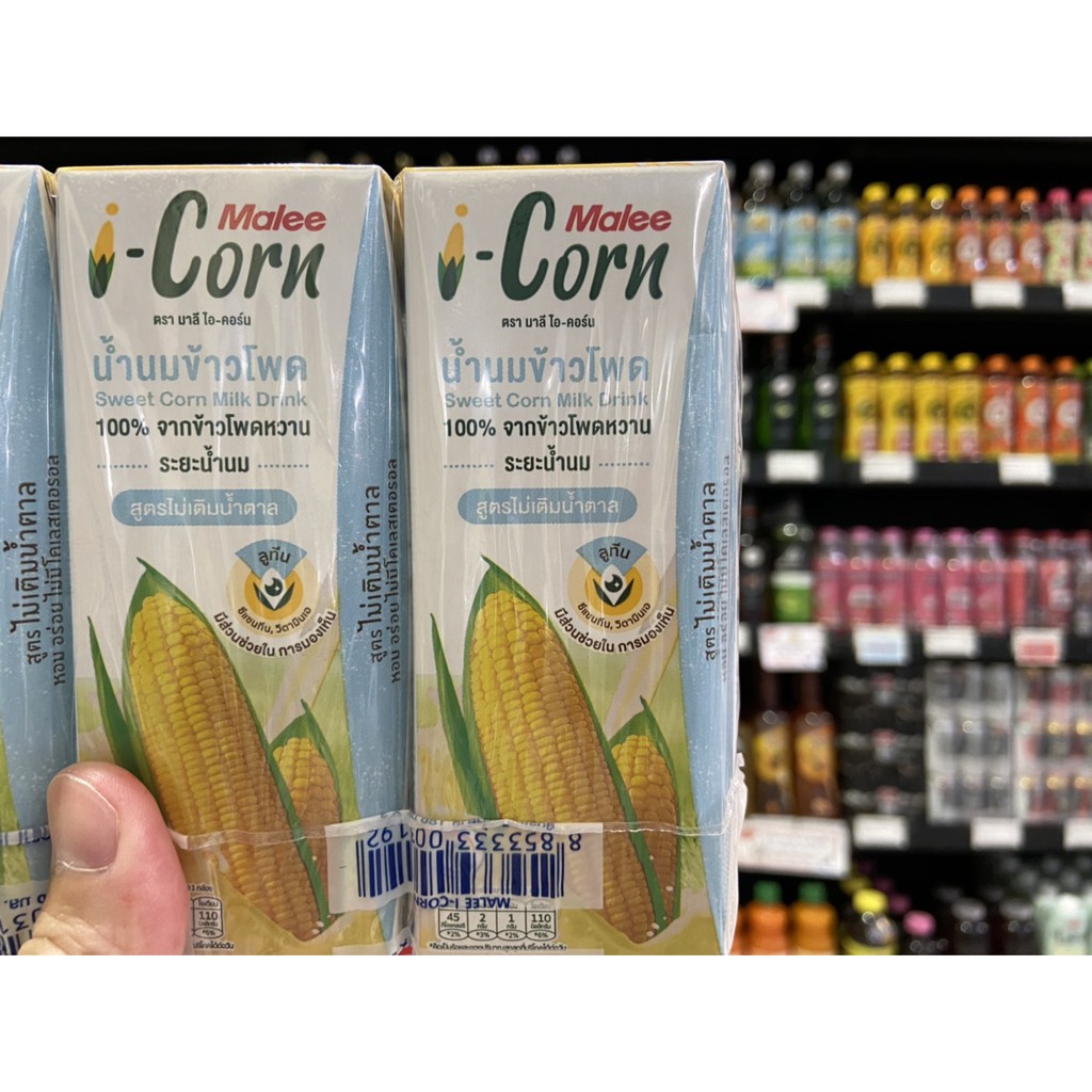 ภาพหน้าปกสินค้าแพ็ค3 มาลี ไอ-คอร์น น้ำนมข้าวโพด สูตรไม่เติมน้ำตาล 180 มล. Malee i-Corn corn milk drink No sugar added (3192) จากร้าน aimnattapon บน Shopee