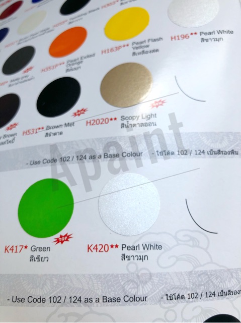 ภาพสินค้าสีสเปรย์ขาวมุก K420 สีซามูไร - Pearl White Samurai Spray จากร้าน srirodyon บน Shopee ภาพที่ 1