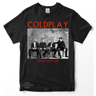 เสื้อยืดผ้าฝ้ายEveryday LIVE Premium band COLDPLAY เสื้อยืดลําลอง แขนสั้น พิมพ์ลาย pop rock muse maroon five the beatles