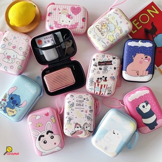 น่ารัก Stitch Hello Kitty กระเป๋าเก็บอุปกรณ์อิเล็กทรอนิกส์ กระเป๋าจัดระเบียบเดินทาง เคสแบตสำรอง Power bank มือถือ สายชาร์จ USB หูฟัง