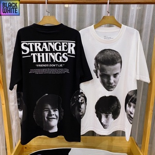 BWCB เสื้อยืดแขนสั้น Stranger Things STG unisex W0VB oversize