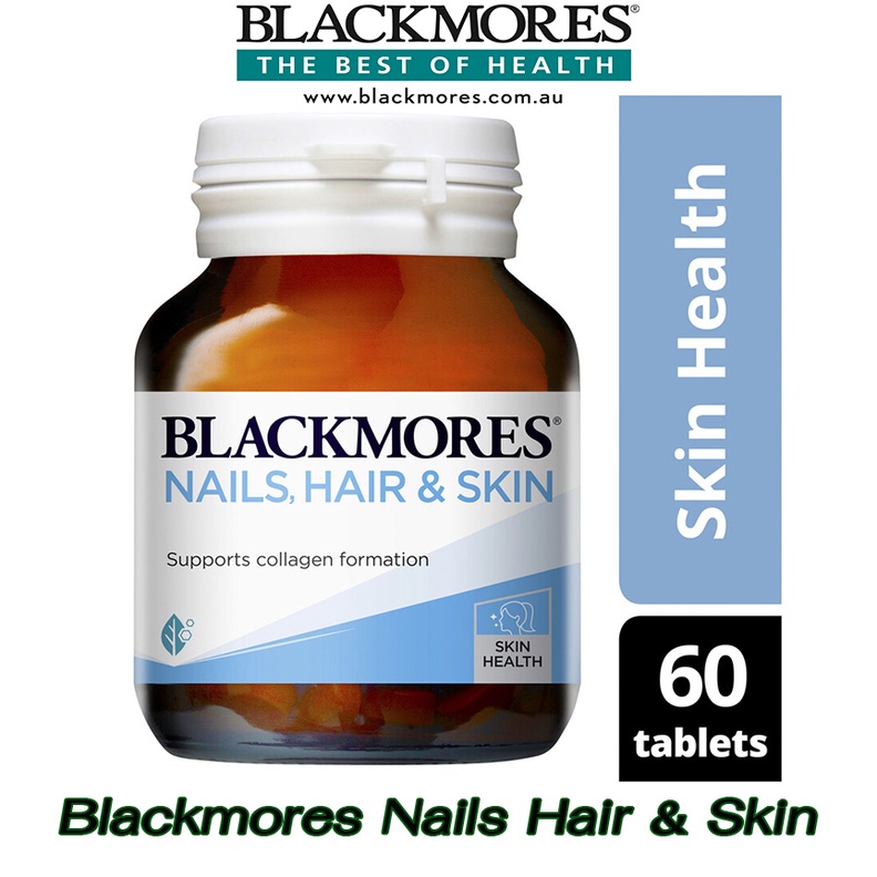 ภาพหน้าปกสินค้าBlackmores Nails Hair & Skin 60 เม็ด แบล็คมอร์ บำรุงผม ผิว เล็บ สูตรออสเตรเลียแท้ จากร้าน dee_mak บน Shopee