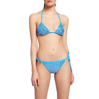 Angelys Balek ชุดว่ายน้ำ String Sequin Swimsuit  รุ่นFW20SW00707009 สีฟ้า