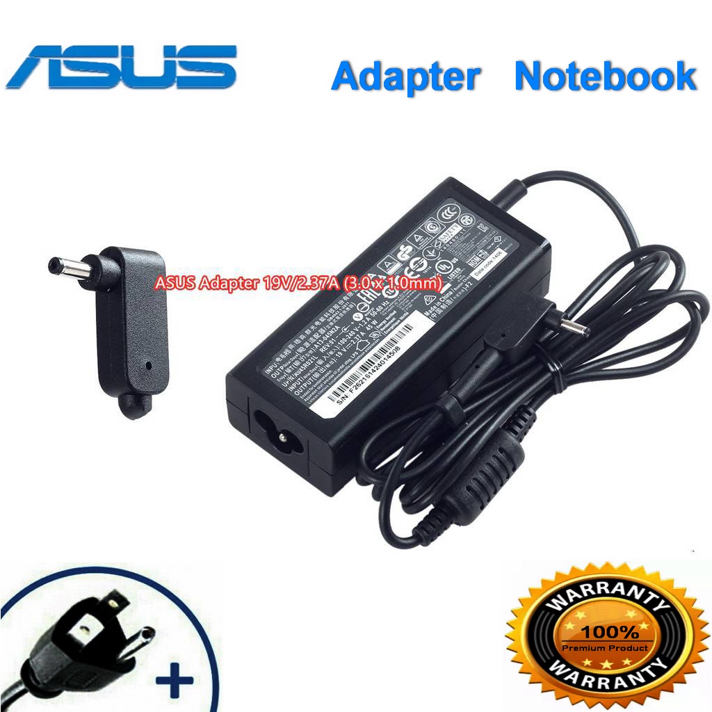 adapter-asus-19v-2-37a-3-0-x-1-0mm-สายชาร์จโน๊ตบุ๊ค-สายชาร์จ-ที่ชาร์แบตเตอรี่-battery-สายชาร์จโน๊ตบุ๊คราคาถูก-สายชาร์จ