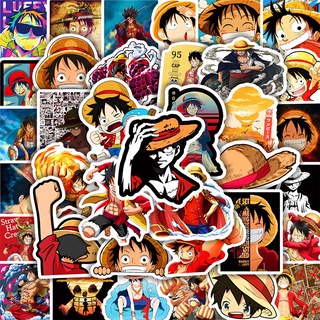 50Pcs/Set ☆ One Piece . Luffy Series 01 สติ๊กเกอร์ ☆ DIY Fashion Waterproof Decals Doodle สติ๊กเกอร์