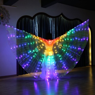 🔥Hot Sale🔥 นักเต้น LED Luminous Wings Dance ปีกผีเสื้อเรืองแสงเต้นรำ luminous props Lite luminous ปีกเสื้อคลุม