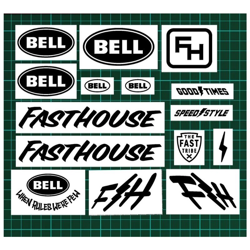 สติ๊กเกอร์ติดหมวกกันน็อคเบลล์ FASTHOUSE STICKER CUTTING | Shopee Thailand