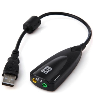 USB ซาวด์การ์ด การ์ดเสียงสำหรับคอมพิวเตอร์ แปลงพอร์ต USB เป็นสัญญาณเสียง 5Hv2 USB 7.1 Channel Sound Adaptor Card