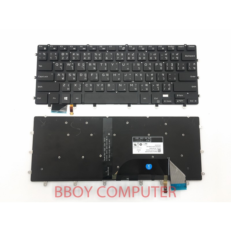 dell-keyboard-คีย์บอร์ด-xps-15-9550-9560-4444slv-มี-backlit-ไทย-อังกฤษ