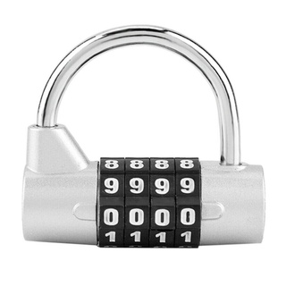 กุญแจรหัส 4 หลัก รหัสตัวเลข ทรงโค้ง ห่วงเหล็กชุบแข็งหนา 5 มม. 4 dial combination padlock Password Lock coded Security