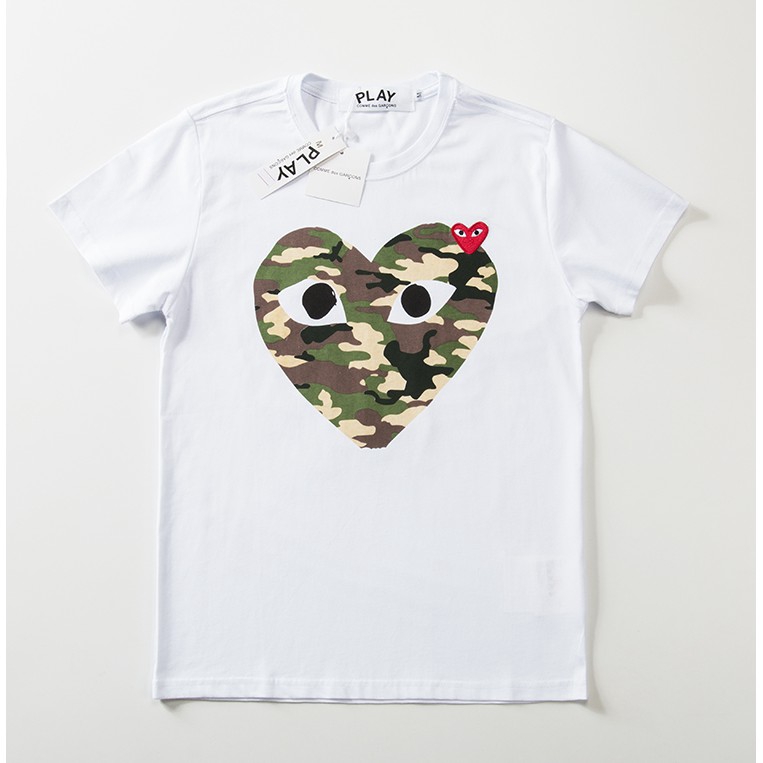 เสื้อยืดแขนสั้นสีแดง-cdg-play-kawakubos-5xl