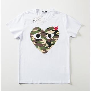 เสื้อยืดแขนสั้นสีแดง CDG PLAY KawakuboS-5XL