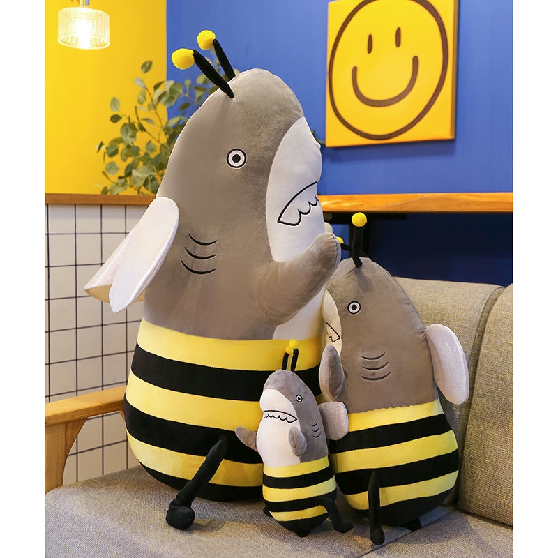 shark-bee-doll-shark-bee-plush-toy-shark-dog-pillow-doll-birthday-gift-for-girls